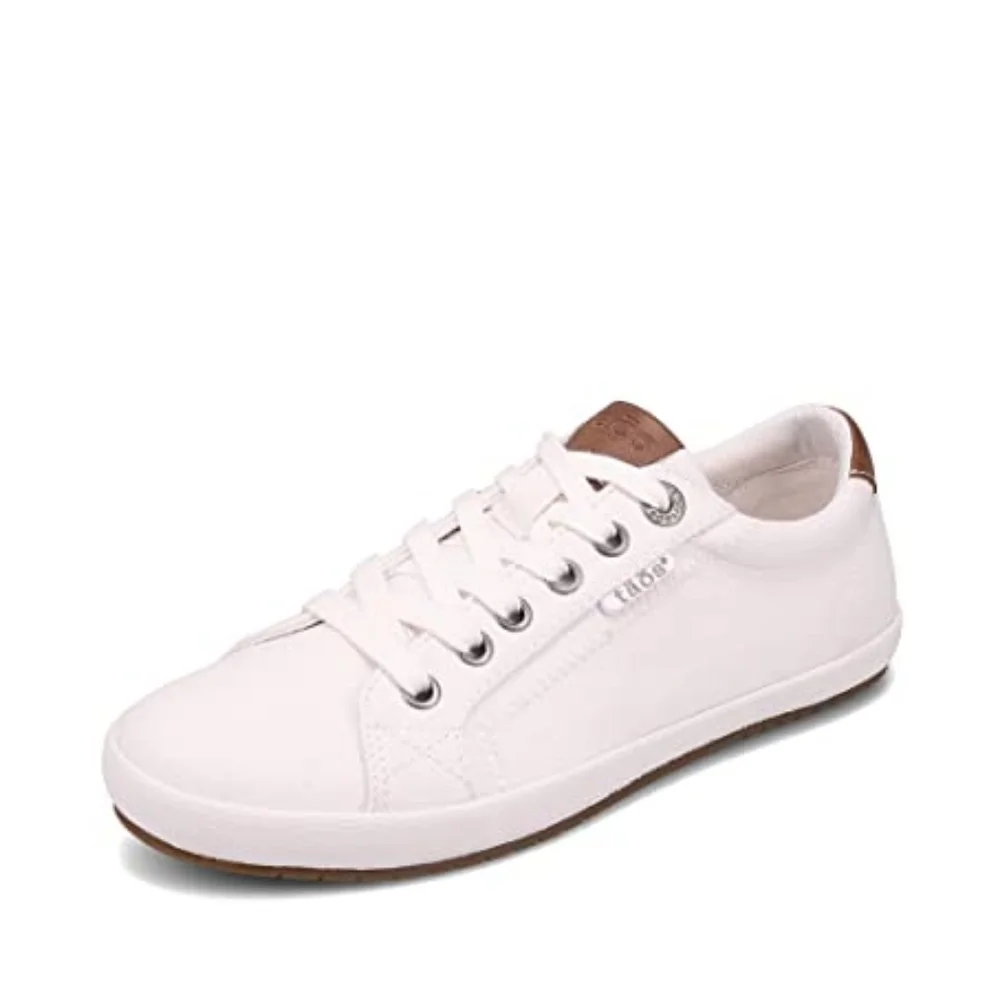 New Taos Star Burst White Tan Sneakers 10.5